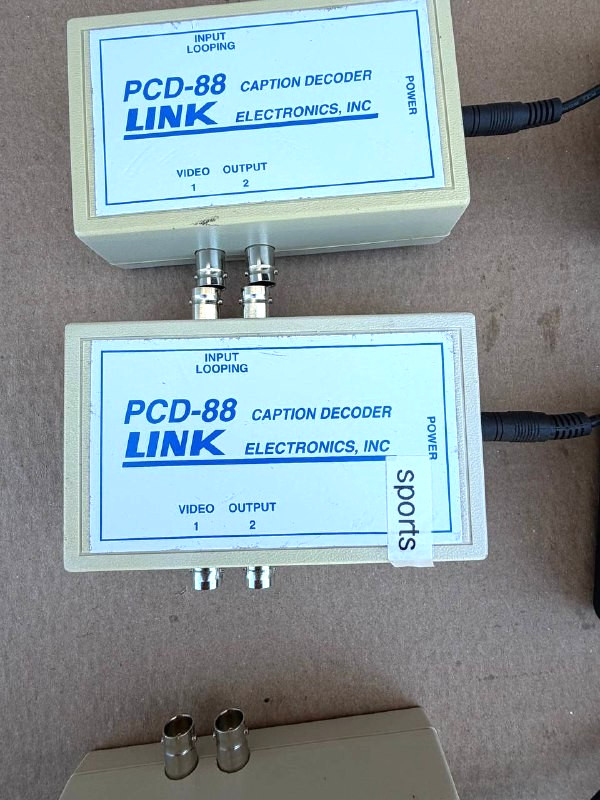 Lot of 3 Link Electronics PCD-88 Caption Decoder