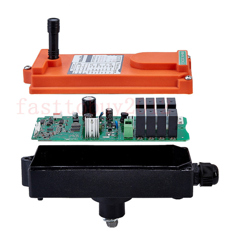 Industrial Wireless Radio Remote Control Hoist Crane Transmitter+Receiver 2 Step