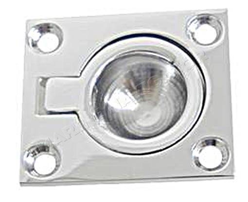 Hatch Handle Rectangular Chromed Brass 50x64mm