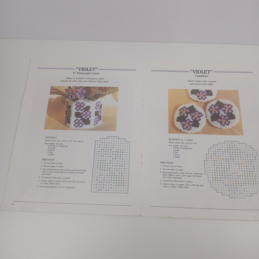 Plastic Canvas Instruction Book for Fast & Small Projects Needlecraft Designs