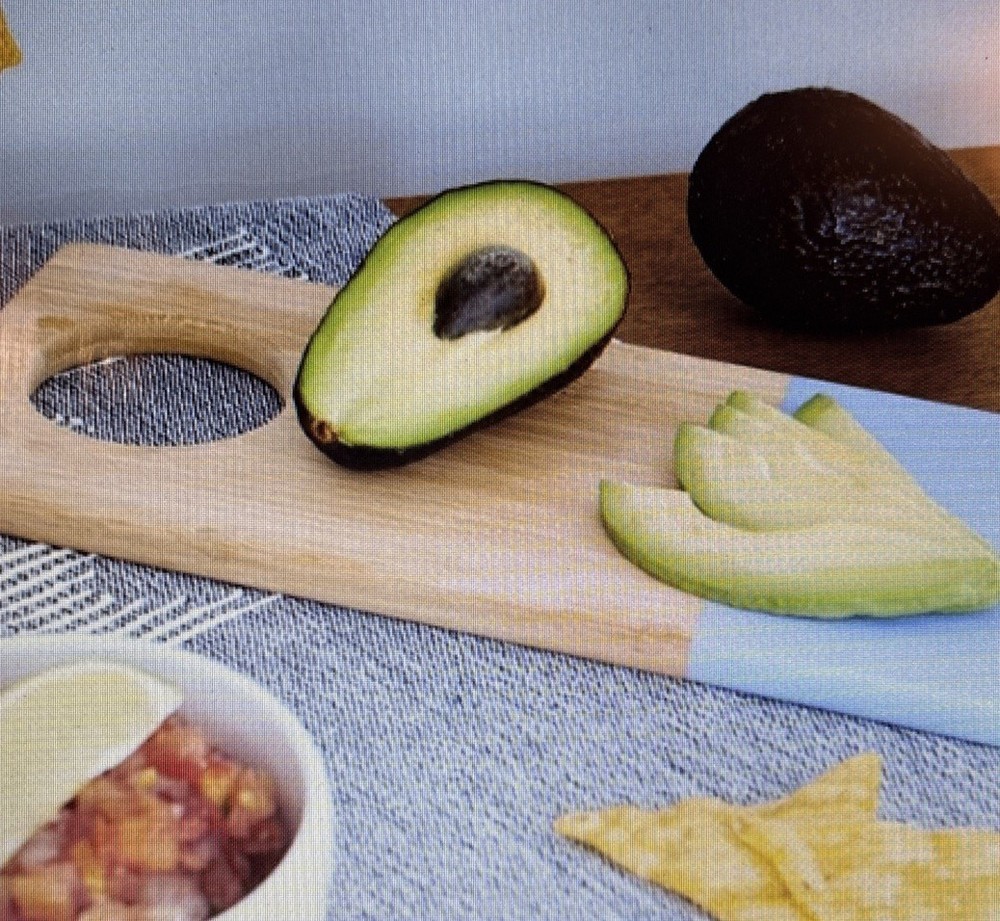 MORNING CULTURE Lavender/Violet Dipped Bamboo Cutting Board NEW! SEALED!