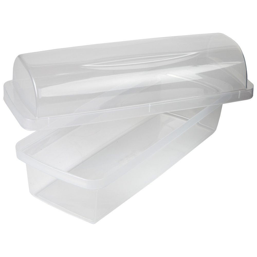 Home-X Bread Storage Container - BPA Free, Transparent Plastic clear