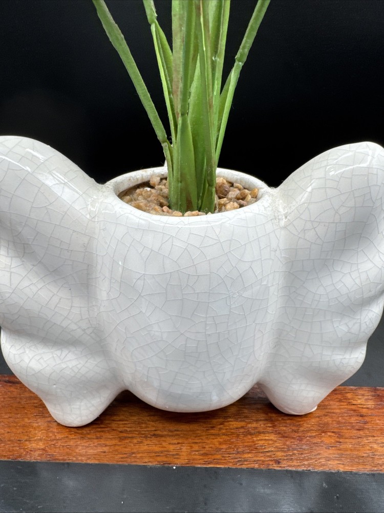 Decorative Planter with Elephant Pitcher Artificial Plant Classic Cottage Boho