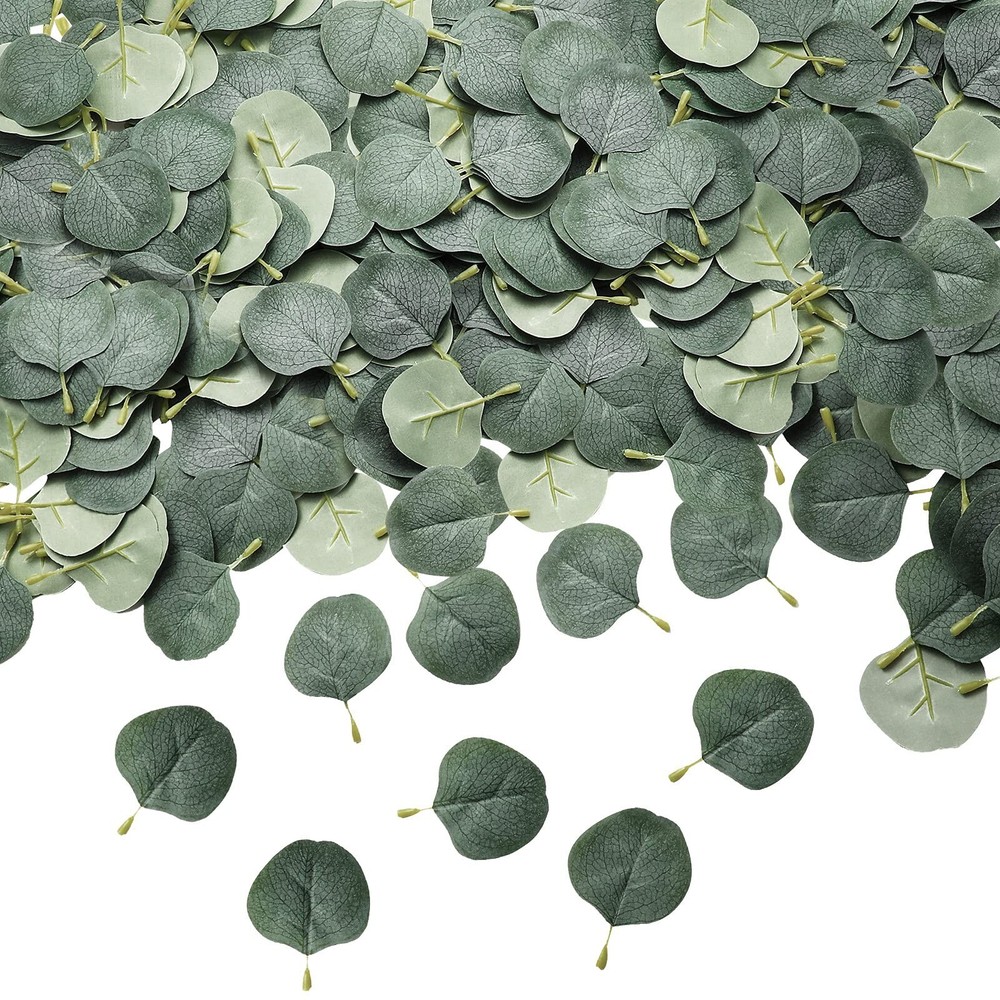 WILLBOND 400 Pieces Eucalyptus Leaves Artificial Eucalyptus Petals Fake Leave...