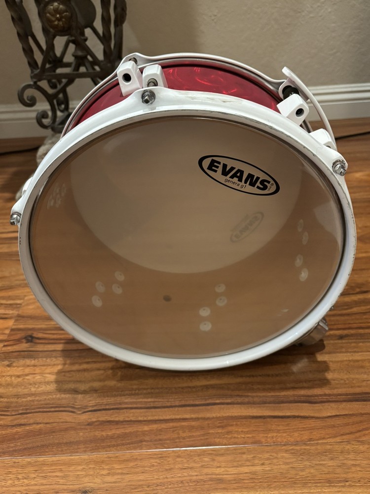 Evans 12" Round Red Drum Drumhead with World Max Drum Support System