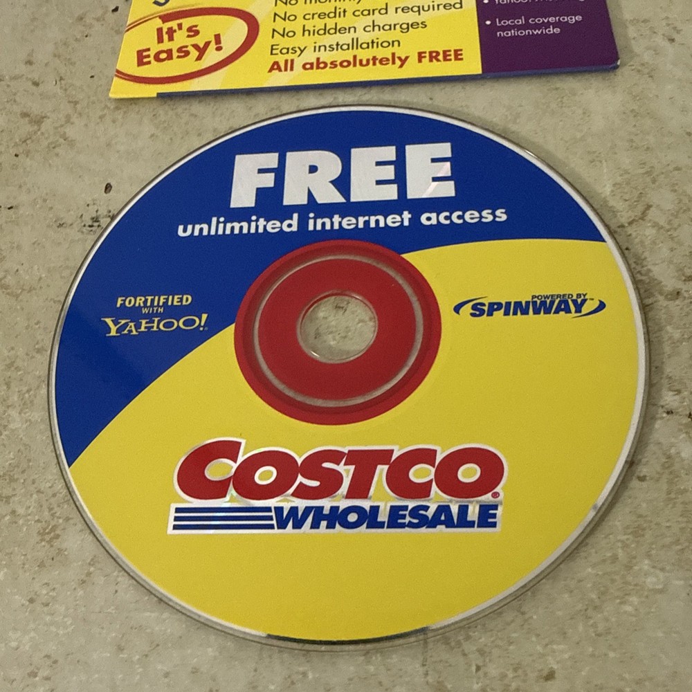 Vintage Costco Free Unlimited Internet Access CD-ROM, 2000