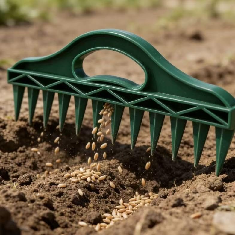 .Handheld Garden Seeder - Spacing Tool Achieve Precise & Seedling Placement i...
