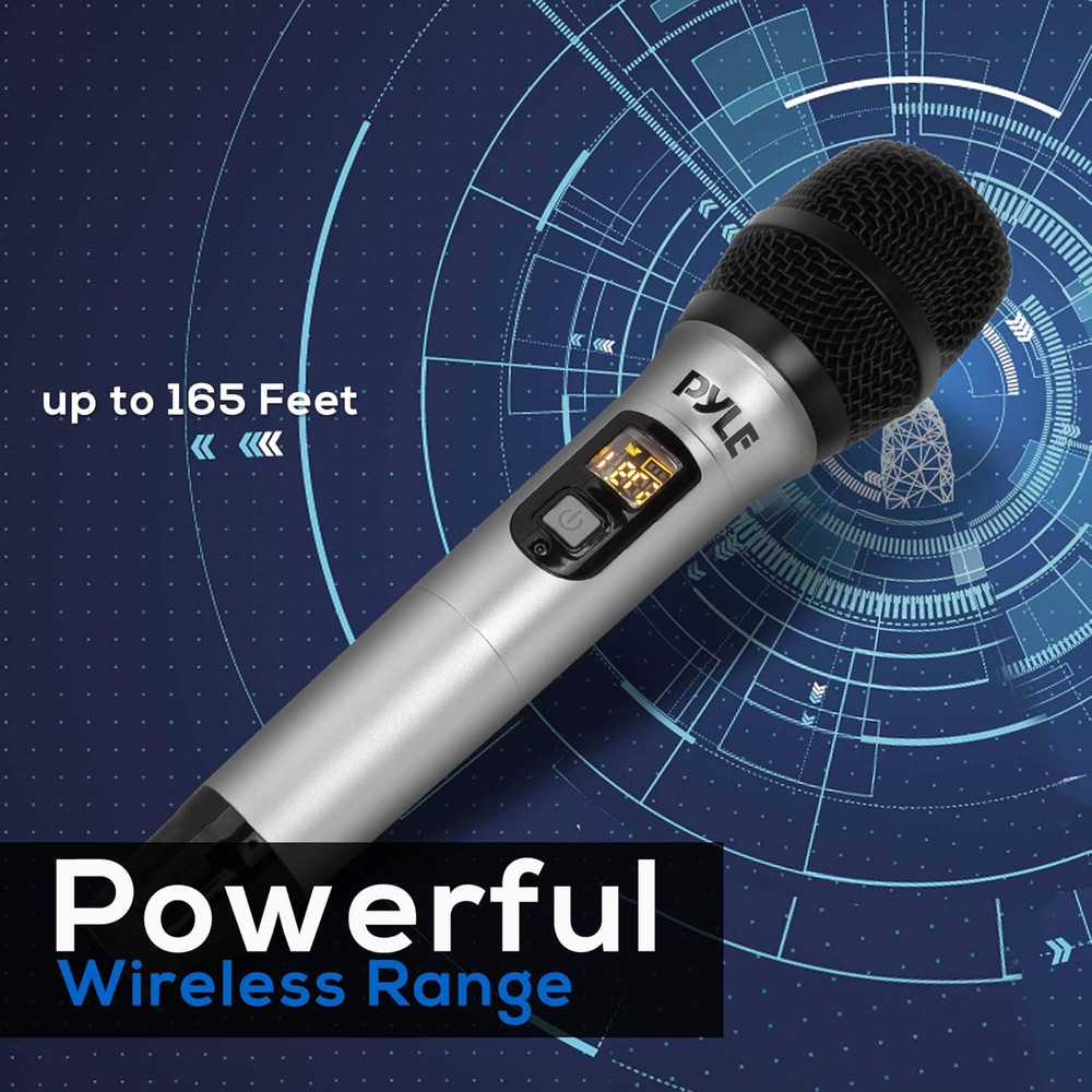 Portable UHF Wireless Microphone System - Professional Battery Operated Handheld
