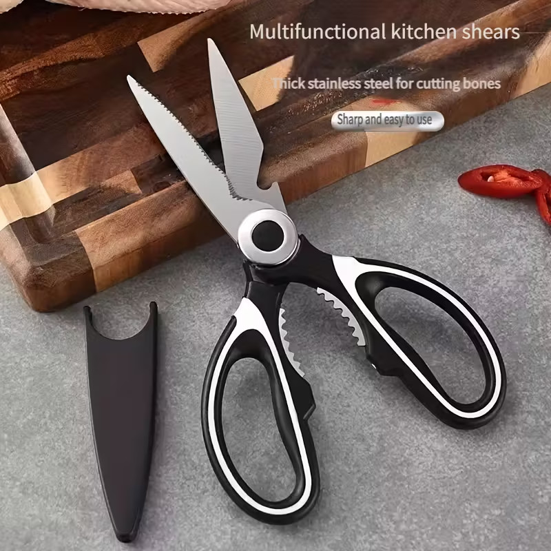 2× Kitchen Scissors Heavy Duty Premium Sharp Kitchen Shears Food, Fish, Bones US