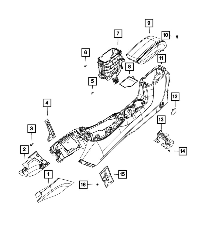 Genuine Mopar Mat-Floor Console 6PA72DX9AA