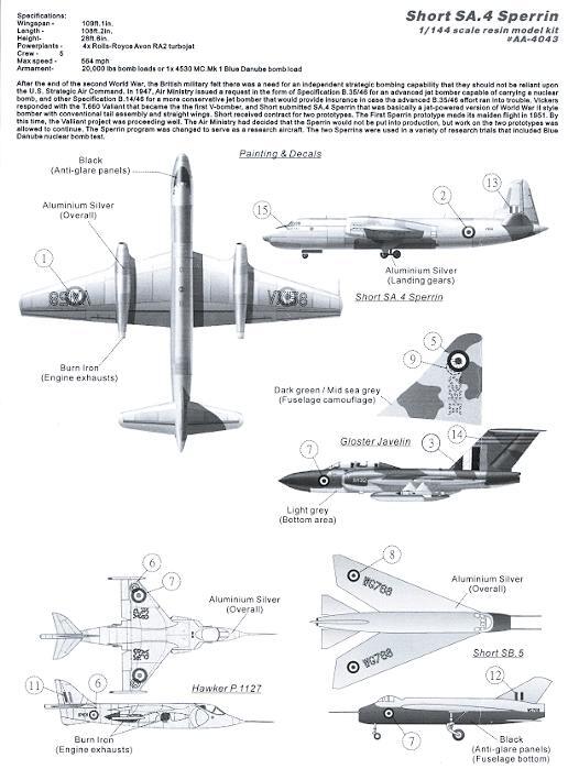 Anigrand Models 1/144 SHORT SA.4 SPERRIN British Bomber