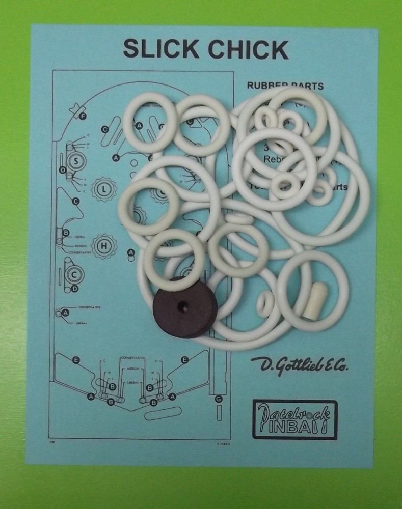 1963 Gottlieb Slick Chick pinball rubber ring kit