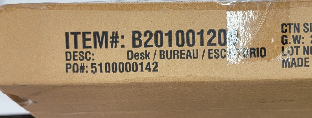 ReadyNow 25 in. W Rectangular Brown Steel Standing Folding Tray Desk