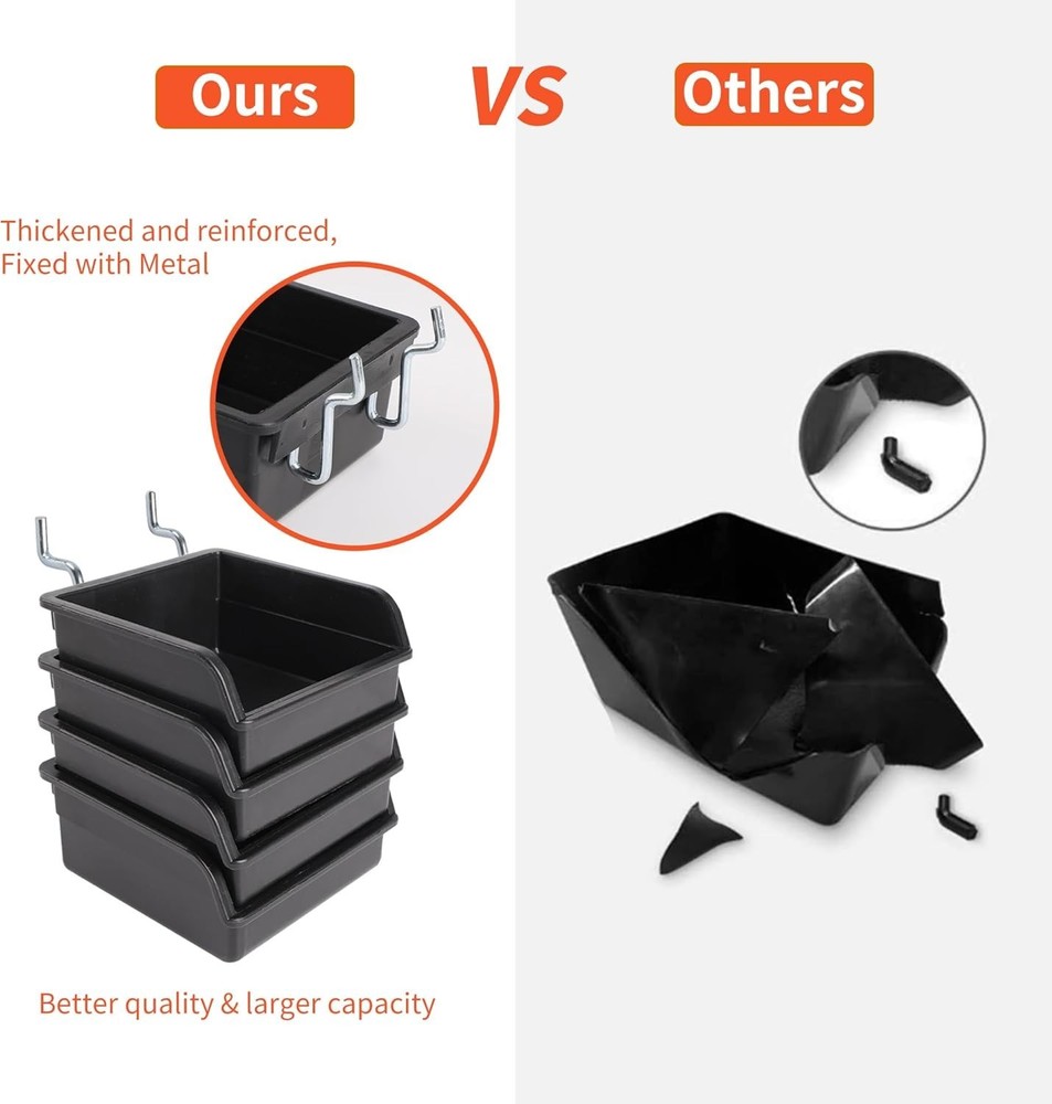 130PCS Pegboard Hooks Assortment - Peg board Hooks for Hanging Tools with Peg...