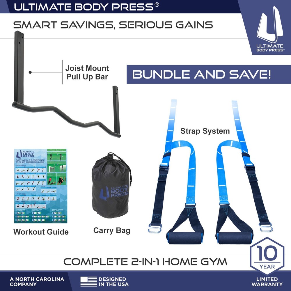 Joist Mount Pull Up Bar and Strap System