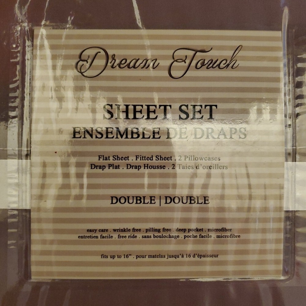 Dream Touch 4 Piece Sheet Set Double Purple New