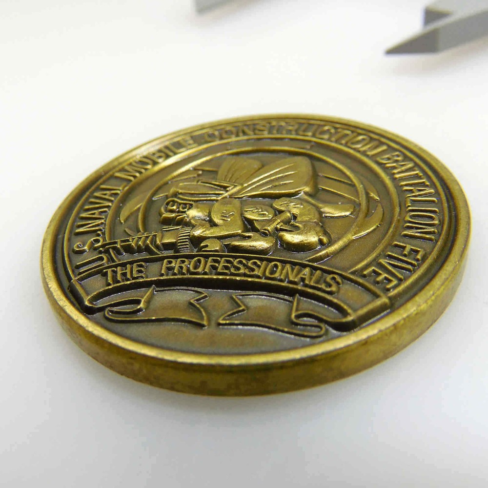 U.S. NAVAL MOBILE CONSTRUCTION BATTALION FIVE CHALLENGE COIN