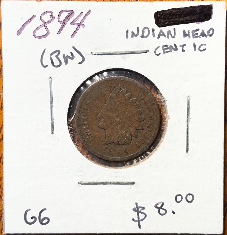 1894 United States Indian Head Cent 1c (BN)