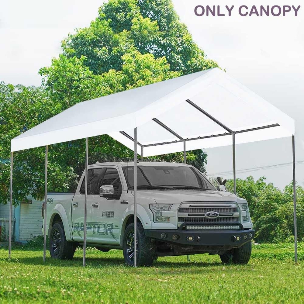 White Carport Canopy Replacement Top 10x20