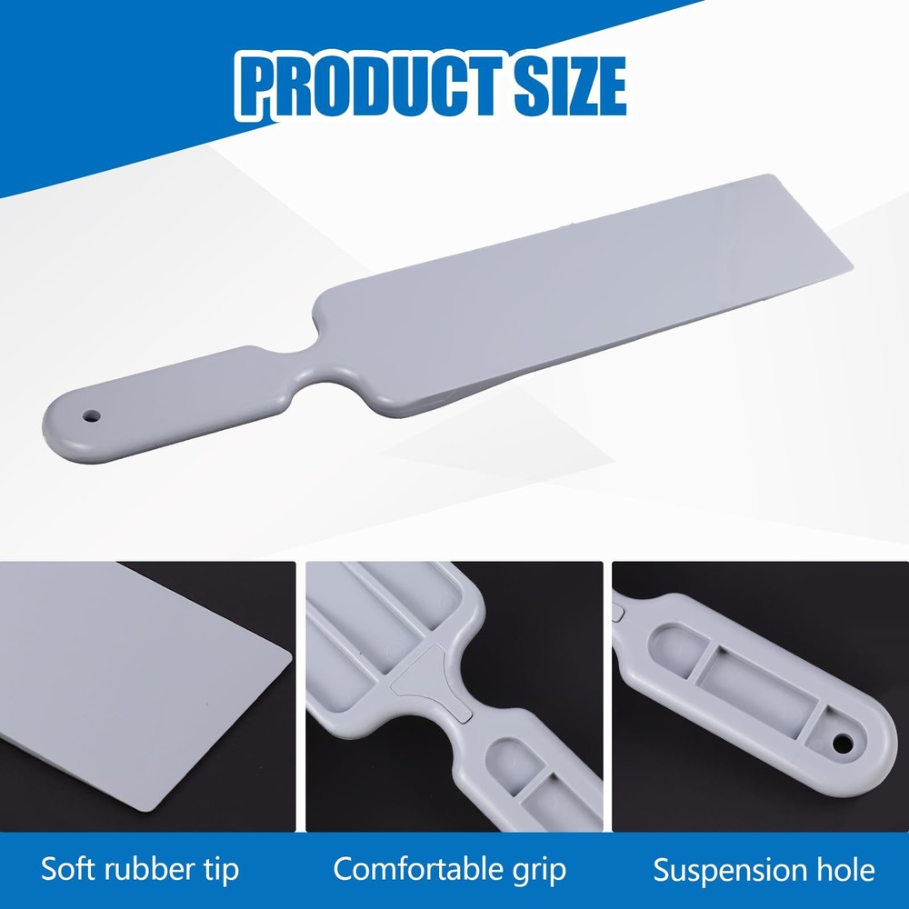 Hovom 2PCS Car Bulldozer Squeegee, Long Handle Tint Tools, 2pcs:gray+white
