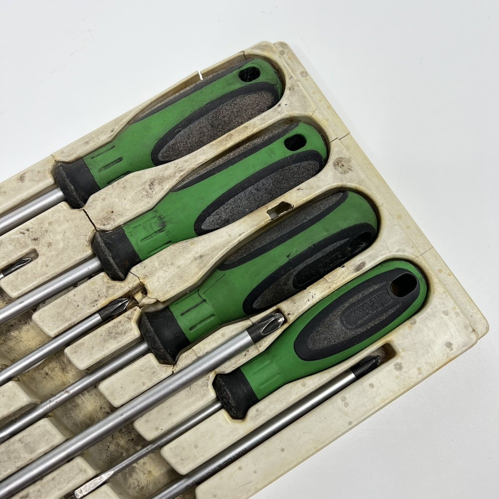 Matco Tools 8 Piece Green Handle Combination Tip Screwdriver Set Witte Germany