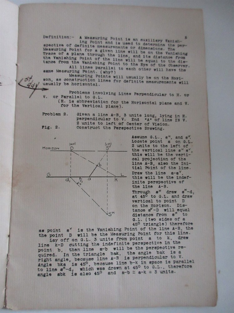 Notes on Perspective Drawing for Division C booklet RPI Troy, NY