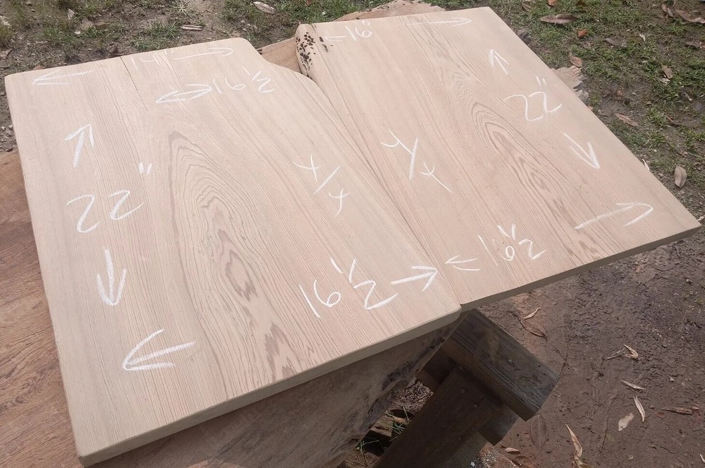 1" THICK! 2 Bookmatched Authentic Underwater Recovered Old Growth Sinker Cypress