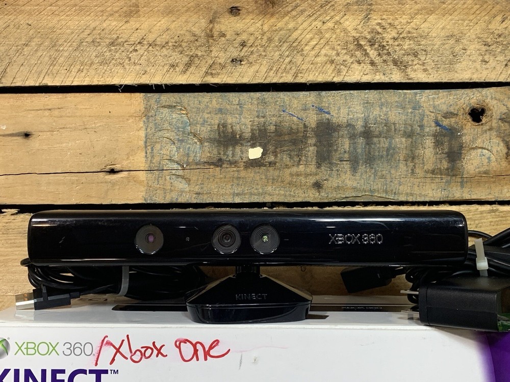 Microsoft 1414 Xbox 360 Kinect Sensor Bar Black - With Kinect Adventures Game