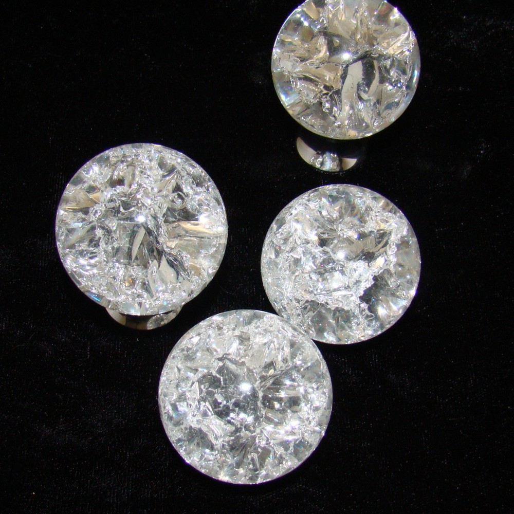 Clear Cracked Glass Cabinet Knob by Gemstone Hardware