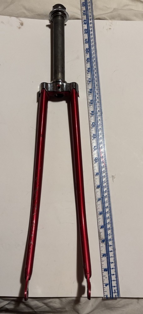 Red Schwinn Lightweight Fork Nice Chrome