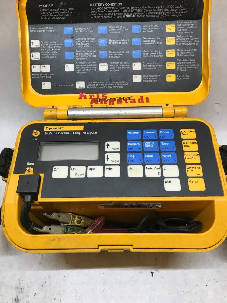 3M / DYNATEL 965 Subscriber Loop Analyzer *With Leads *UNTESTED* USED AS IS - DW