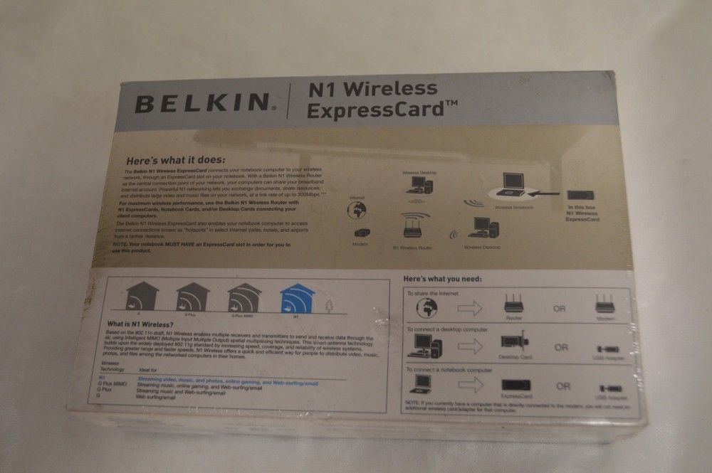 ^^ BELKIN N1 WIRELESS EXPRESSCARD - NEW (AMD48)