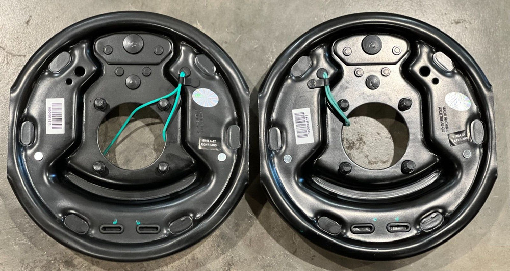 PAIR Trailer Backing Plate Brake Electric 10" Fits Dexter Nev-R-Adjust 3500 Self