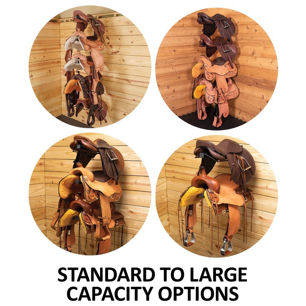 Easy-Up Mounted Saddle Racks | Storage Solution | Color Black | Various Style