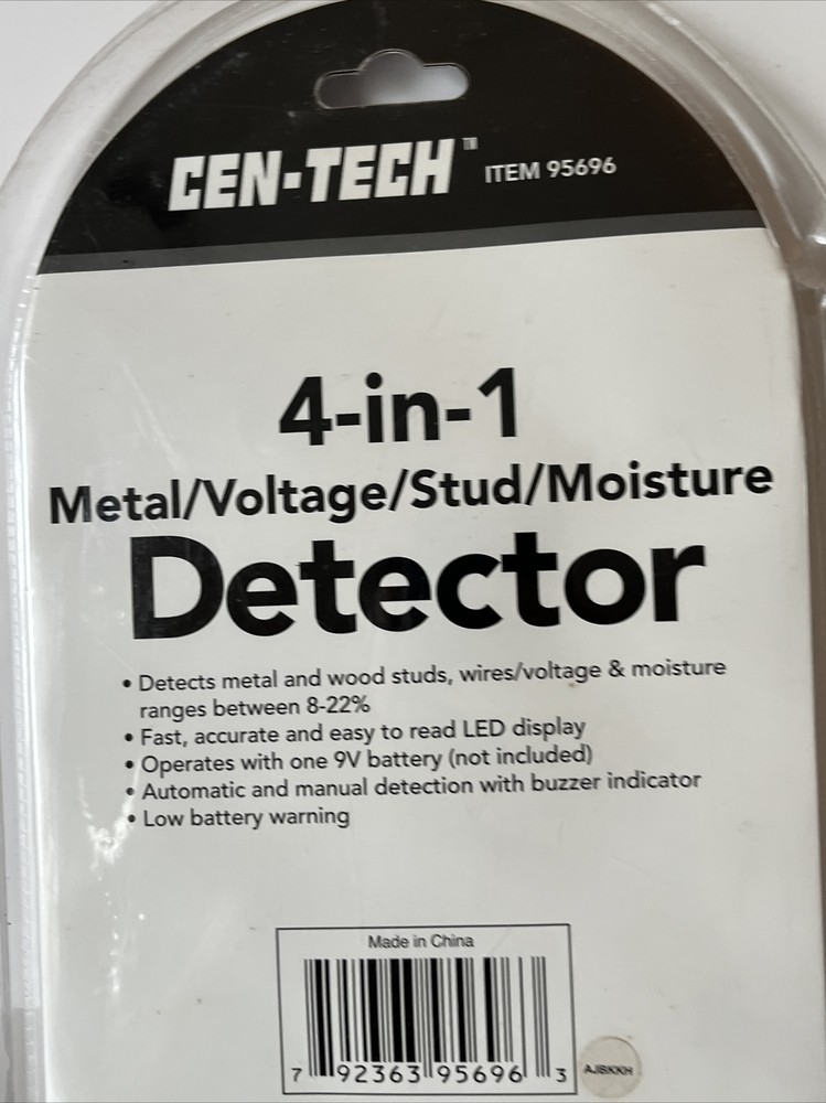 Cen-Tech 4-in-1 Multi Function Detector Detects Moisture Studs Voltage Metal