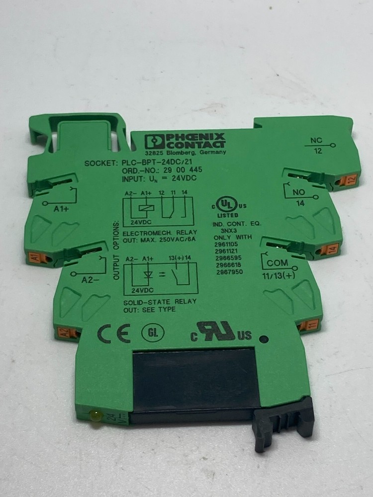 PHOENIX CONTACT 2900352 SOLID STATE RELAY SPST DIN RAIL MT 24VDC NNB