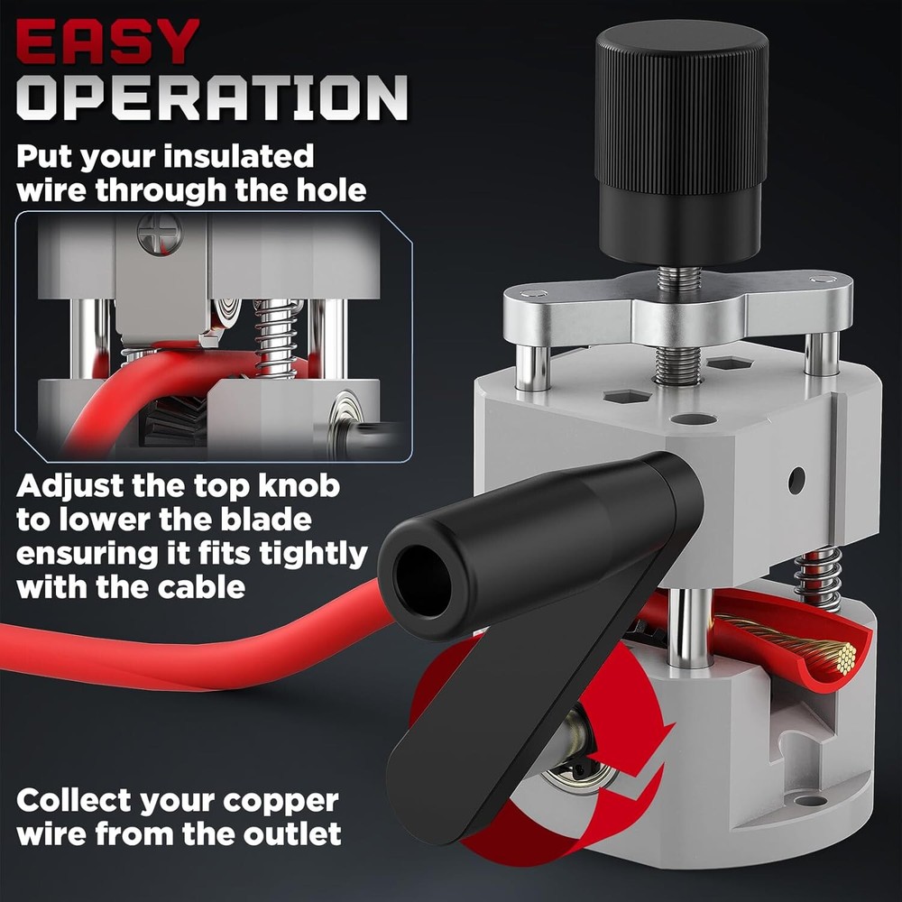Manual Wire Stripping Machine Portable Adjustable Drill Waste Copper Recycling