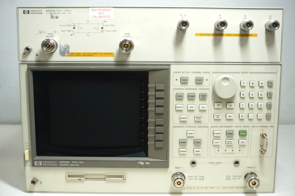 Hewlett Packard - 8753D - Network Analyzer with 87511A S-Parameter Test Set