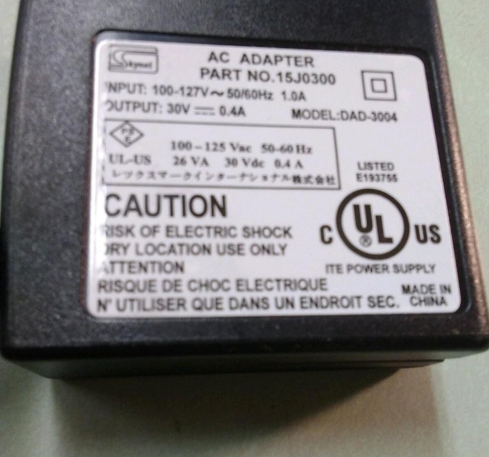 Skynet AC Adapter Model DAD-3004