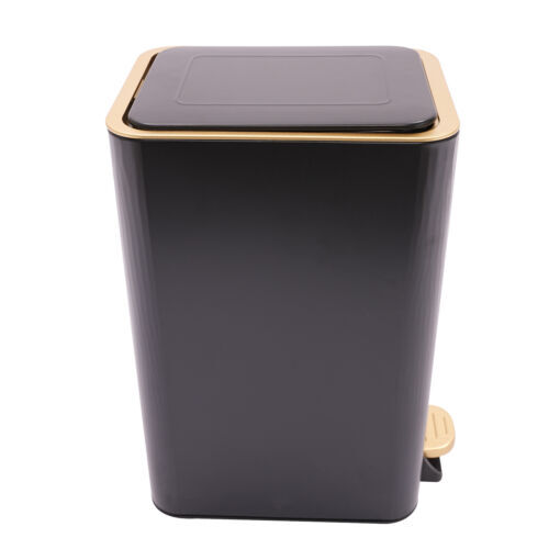 12L Bathroom Trash Can Carbon Steel Step On Kitchen Garbage Bin Step Trash Bin
