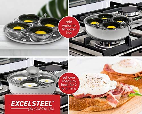 EXCELSTEEL Non Stick Easy Use Rust Resistant Home Kitchen Breakfast Brunch