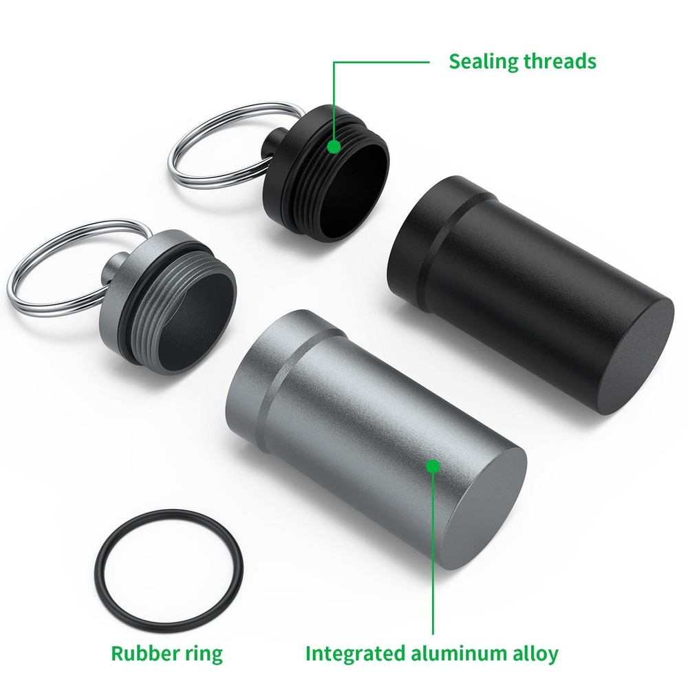 Portable Ear Plug Carrying Case Waterproof Metal Earplug Case Keychain Conta