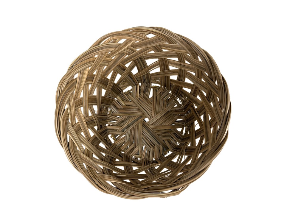 Hand Made Philippine Natural Coco Midrib Round Gift Baskets, Bread Roll Baskets,