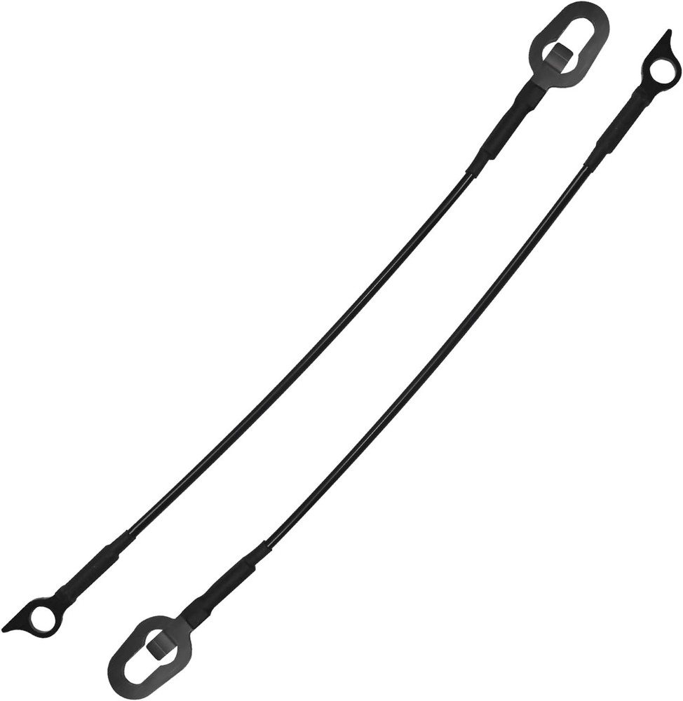 Pair Rear Tailgate Cables Lift Gate Support Straps Compatible with 1994-2002 Ram