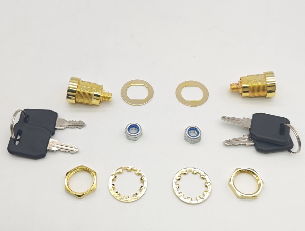 Armstrong Replacement Locks for Stack-On Safes (2-Pack), Brass Finish