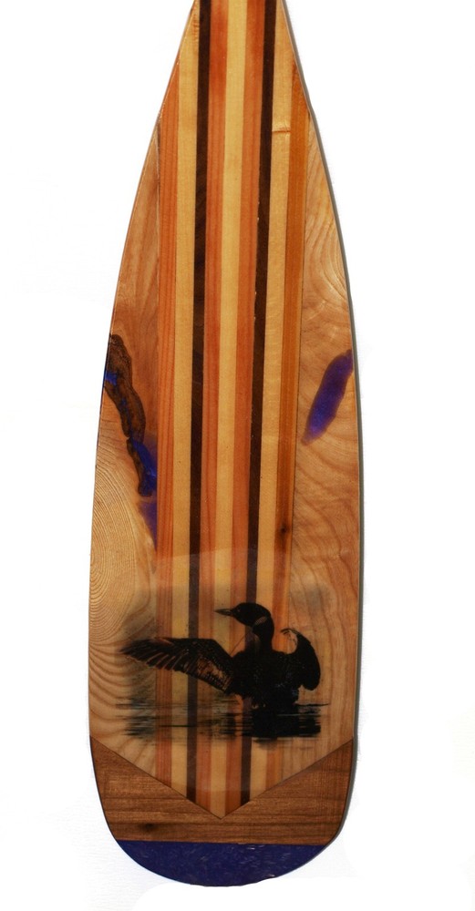 58" Wooden Beavertail style canoe paddle