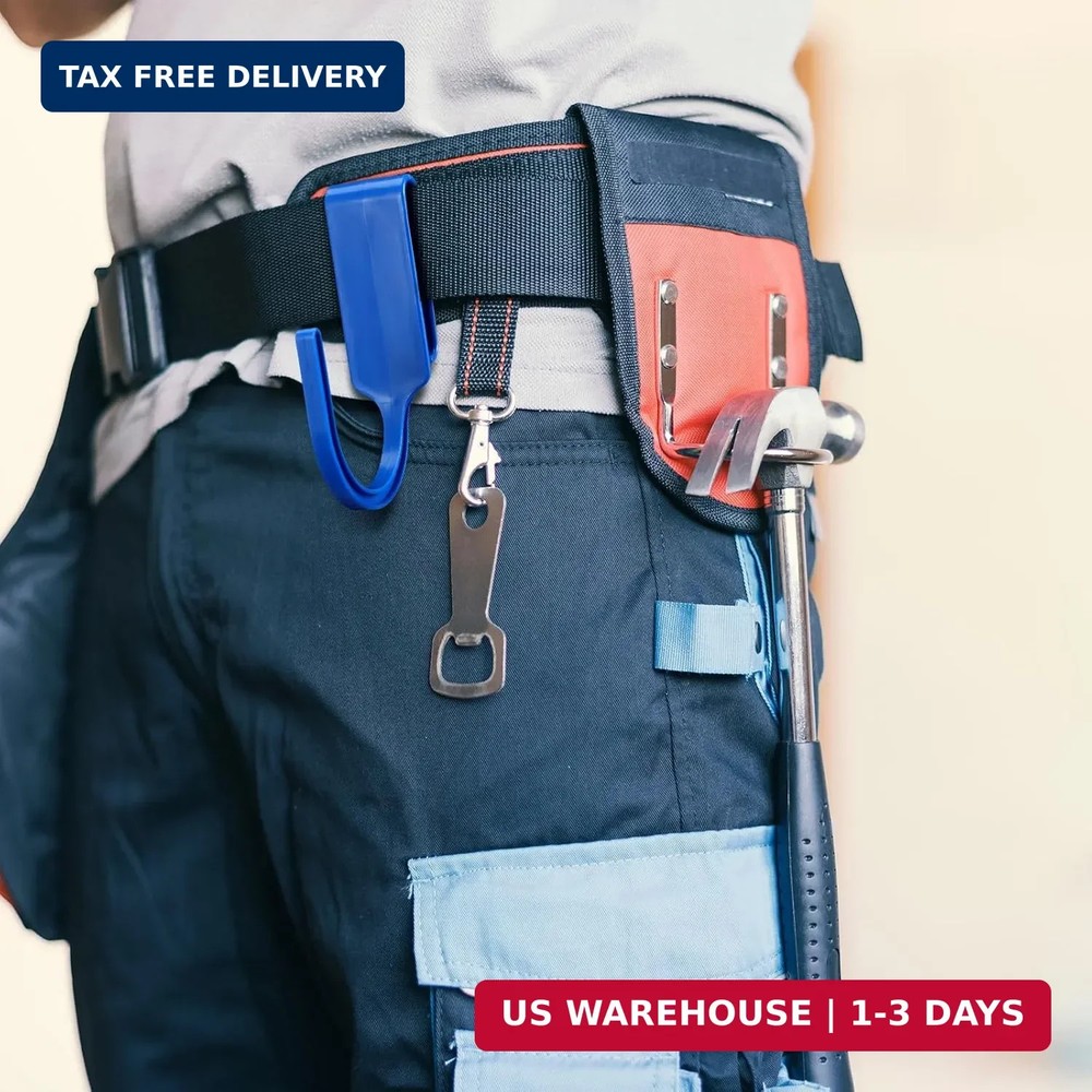 AceOrbit 3 Pcs Concrete Finisher Tool Belt Tool Hook for Work Belts, Durable Hol