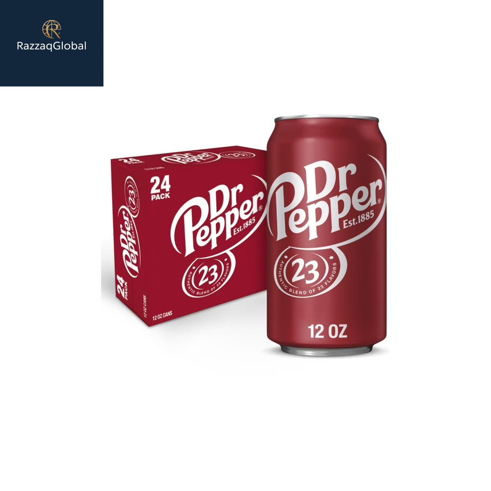 Dr Pepper Soda Pop, 12 fl oz, 24 Pack Cans