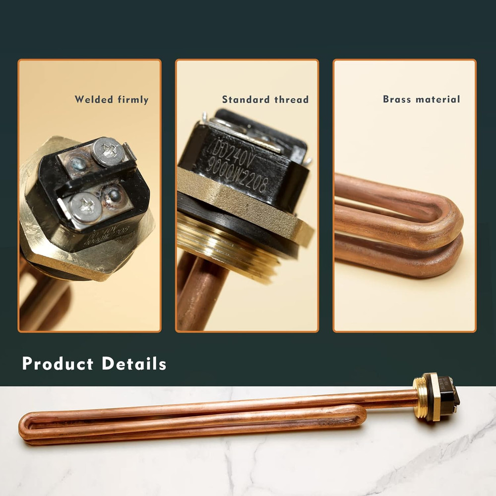 HE 90240 Heating Element, Replacement for Ecosmart ECO 18 27 36, 9KW 240V Water