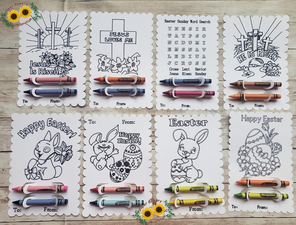 easter crayon cards